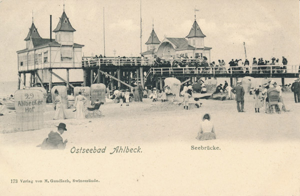 1898 um 1900 Ahlbecker Seebrücke Hans Jürgen Merkle